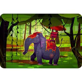 Güven Serigrafi Koltuklu Fil Amca 54 Parça Ahşap Çocuk Puzzle Yapboz