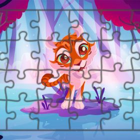 Güven Serigrafi Küçük Kaplan 24 Parça Ahşap Çocuk Puzzle Yapboz
