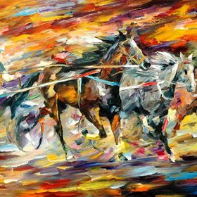 Güven Serigrafi Leonid Afremov 4 1000 Parça Ahşap Puzzle Yapboz