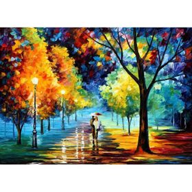 Güven Serigrafi Leonid Afremov 6 1000 Parça Ahşap Puzzle Yapboz