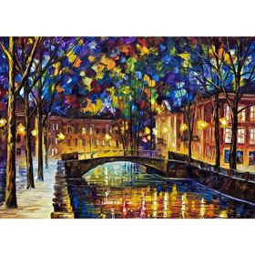 Güven Serigrafi Leonid Afremov Night River 1000 Parça Ahşap Puzzle Yapboz