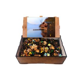 Güven Serigrafi Manzara Model 2 1000 Parça Ahşap Puzzle Yapboz
