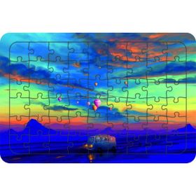 Güven Serigrafi Minibüs 54 Parça 19,5 x 29,5 cm Ahşap Çocuk Puzzle Yapboz