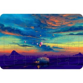 Güven Serigrafi Minübüs 35 Parça Ahşap Çocuk Puzzle Yapboz