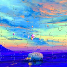 Güven Serigrafi Minübüs 35 Parça Ahşap Çocuk Puzzle Yapboz