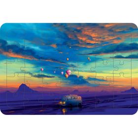 Güven Serigrafi Minübüs 35 Parça Ahşap Çocuk Puzzle Yapboz