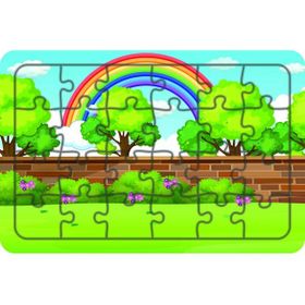 Güven Serigrafi Model 1 Gökkuşağı 24 Parça Ahşap Çocuk Puzzle Yapboz