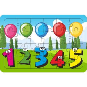 Güven Serigrafi Model 1 Sayılar 24 Parça Ahşap Çocuk Puzzle Yapboz