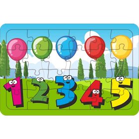 Güven Serigrafi Model 1 Sayılar 24 Parça Ahşap Çocuk Puzzle Yapboz