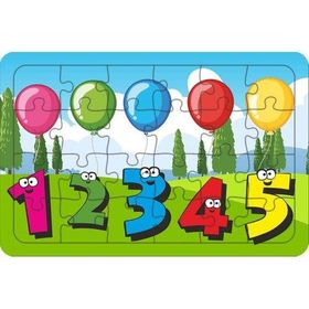 Güven Serigrafi Model 1 Sayılar 24 Parça Ahşap Çocuk Puzzle Yapboz