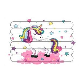 Güven Serigrafi Model 1 Sevimli Unicorn Çubuk Ahşap Çocuk Puzzle Yapboz
