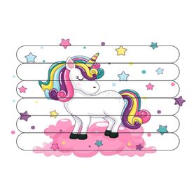 Güven Serigrafi Model 1 Sevimli Unicorn Çubuk Ahşap Çocuk Puzzle Yapboz