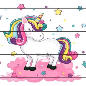 Güven Serigrafi Model 1 Sevimli Unicorn Çubuk Ahşap Çocuk Puzzle Yapboz