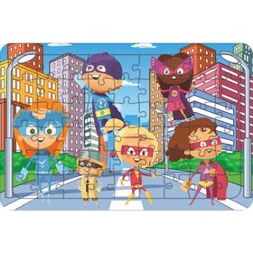 Güven Serigrafi Model 1 Süper Kahramanlar 54 Parça Ahşap Çocuk Puzzle Yapboz