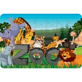 Güven Serigrafi Model 10 Hayvanlar 35 Parça Ahşap Çocuk Puzzle Yapboz