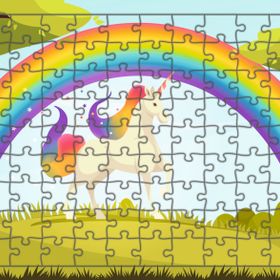 Güven Serigrafi Model 10 Unicorn 108 Parça Ahşap Çocuk Puzzle Yapboz