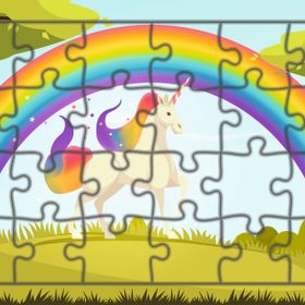 Güven Serigrafi Model 10 Unicorn 24 Parça Ahşap Çocuk Puzzle Yapboz