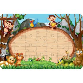 Güven Serigrafi Model 14 Hayvanlar 35 Parça Ahşap Çocuk Puzzle Yapboz