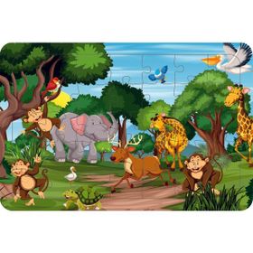 Güven Serigrafi Model 16 Hayvanlar 35 Parça Ahşap Çocuk Puzzle Yapboz