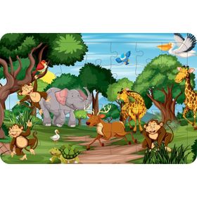 Güven Serigrafi Model 16 Hayvanlar 35 Parça Ahşap Çocuk Puzzle Yapboz