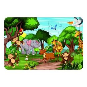 Güven Serigrafi Model 16 Hayvanlar 35 Parça Ahşap Çocuk Puzzle Yapboz