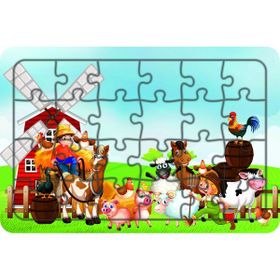 Güven Serigrafi Model 17 Hayvanlar 24 Parça Ahşap Çocuk Puzzle Yapboz