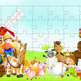 Güven Serigrafi Model 17 Hayvanlar 35 Parça Ahşap Çocuk Puzzle Yapboz