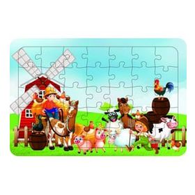 Güven Serigrafi Model 17 Hayvanlar 35 Parça Ahşap Çocuk Puzzle Yapboz