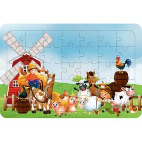 Güven Serigrafi Model 17 Hayvanlar 35 Parça Ahşap Çocuk Puzzle Yapboz