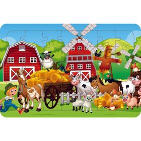 Güven Serigrafi Model 18 Hayvanlar 35 Parça Ahşap Çocuk Puzzle Yapboz