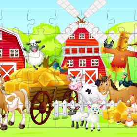 Güven Serigrafi Model 18 Hayvanlar 35 Parça Ahşap Çocuk Puzzle Yapboz