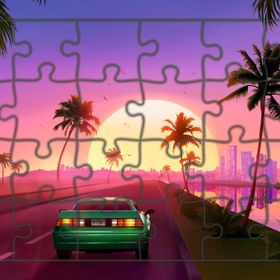 Güven Serigrafi Model 2 Yarış Arabası 24 Parça Ahşap Çocuk Puzzle Yapboz