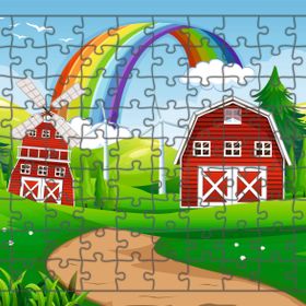 Güven Serigrafi Model 3 Gökkuşağı 108 Parça Ahşap Çocuk Puzzle Yapboz