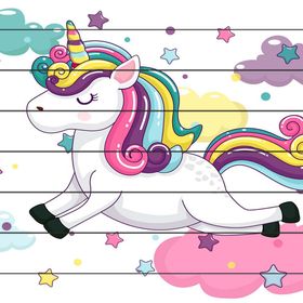 Güven Serigrafi Model 3 Sevimli Unicorn Çubuk Ahşap Çocuk Puzzle Yapboz