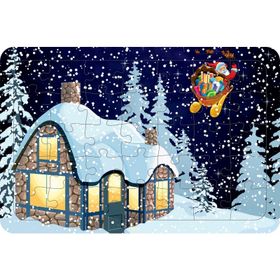 Güven Serigrafi Model 4 Yılbaşı 35 Parça Ahşap Çocuk Puzzle Yapboz