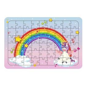 Güven Serigrafi Model 5 Sevimli Unicorn 54 Parça Ahşap Çocuk Puzzle Yapboz
