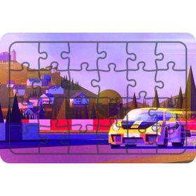 Güven Serigrafi Model 6 Yarış Arabası 24 Parça Ahşap Çocuk Puzzle Yapboz