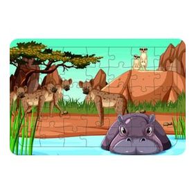 Güven Serigrafi Model 7 Hayvanlar 35 Parça Ahşap Çocuk Puzzle Yapboz