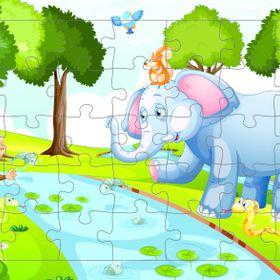 Güven Serigrafi Model 9 Hayvanlar 35 Parça Ahşap Çocuk Puzzle Yapboz