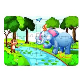 Güven Serigrafi Model 9 Hayvanlar 35 Parça Ahşap Çocuk Puzzle Yapboz