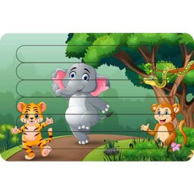 Güven Serigrafi Mutlu Hayvanlar Çubuk 19,5 x 29,5 cm Ahşap Çocuk Puzzle Yapboz