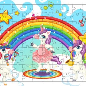 Güven Serigrafi Müzisyen Unicornlar 108 Parça 29,5 x 39,5 cm Ahşap Çocuk Puzzle Yapboz