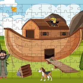 Güven Serigrafi Nuhun Gemisi Model 1 108 Parça 29,5 x 39,5 cm Ahşap Çocuk Puzzle Yapboz