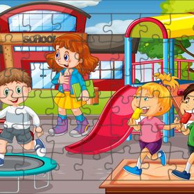 Güven Serigrafi Okuldaki Çocuklar 54 Parça Ahşap Çocuk Puzzle Yapboz