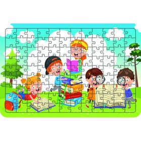 Güven Serigrafi Okuma Zamanı 108 Parça Ahşap Çocuk Puzzle Yapboz