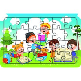 Güven Serigrafi Okuma Zamanı 24 Parça Ahşap Çocuk Puzzle Yapboz