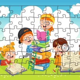 Güven Serigrafi Okuma Zamanı 54 Parça Ahşap Çocuk Puzzle Yapboz