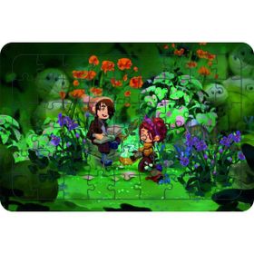 Güven Serigrafi Ormandaki Çocuklar 54 Parça Ahşap Çocuk Puzzle Yapboz