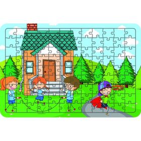 Güven Serigrafi Oyun Zamanı 108 Parça Ahşap Çocuk Puzzle Yapboz