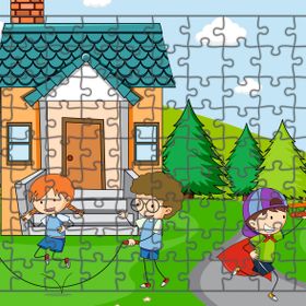 Güven Serigrafi Oyun Zamanı 108 Parça Ahşap Çocuk Puzzle Yapboz